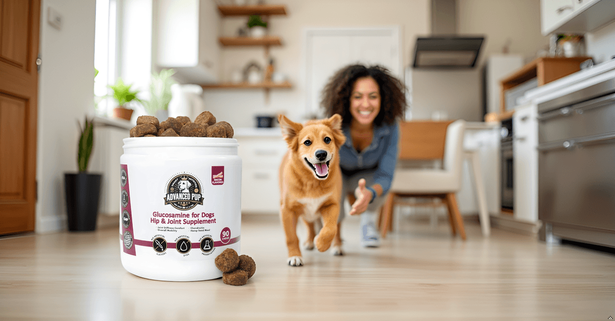 AdvancedPUP Hip and Joint Support Chews Glucosamine for Dogs with Chondroitin - 90 Count